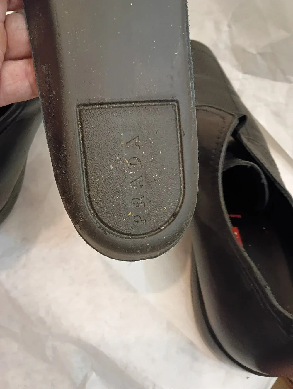 MENS PRADA LOAFER Leather Black Luxury Shoes UK 11.5 Us 12